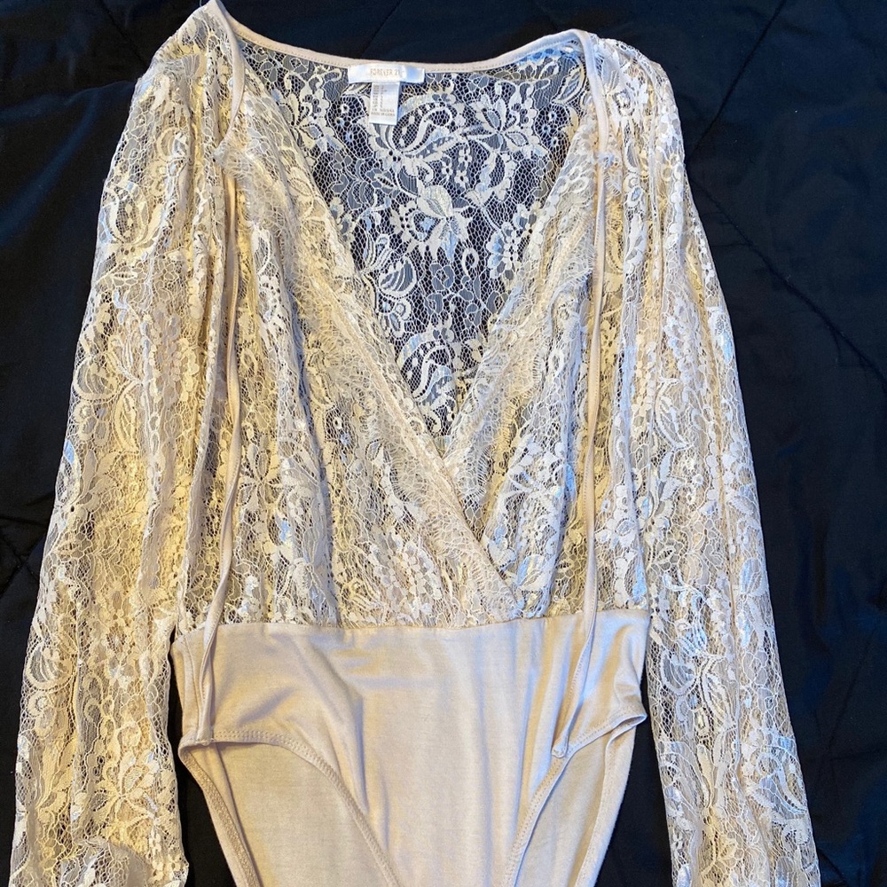 Light Pink Lace Bodysuit
